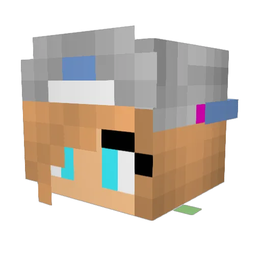Haisuli Minecraft avatar head, 3D render