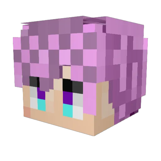 Haitengteng Minecraft avatar head, 3D render