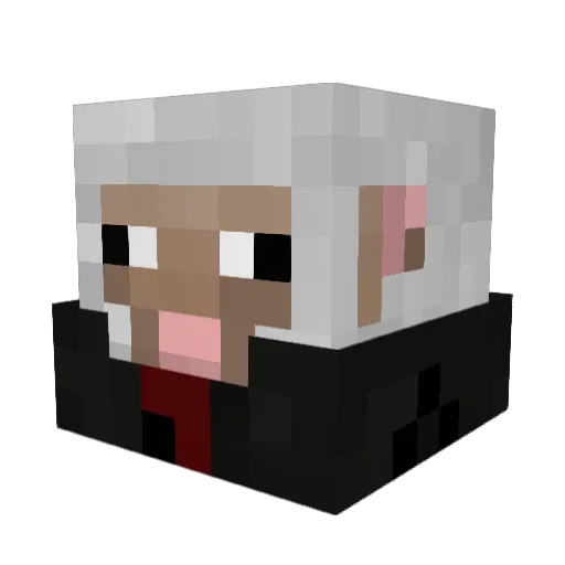 Haiyashi Minecraft avatar head, 3D render