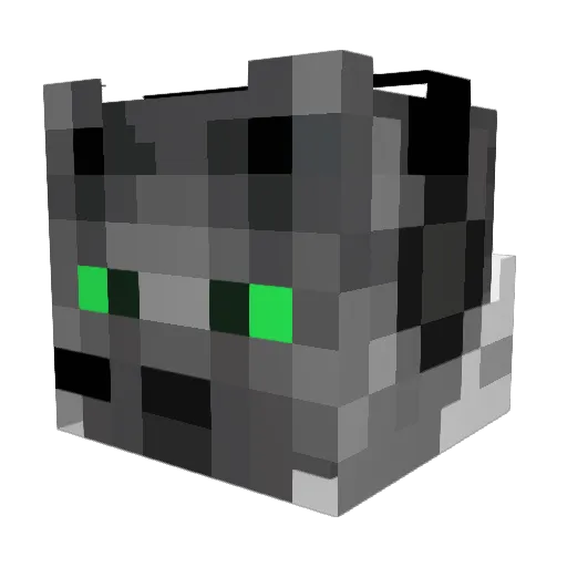 Hajato Minecraft avatar head, 3D render