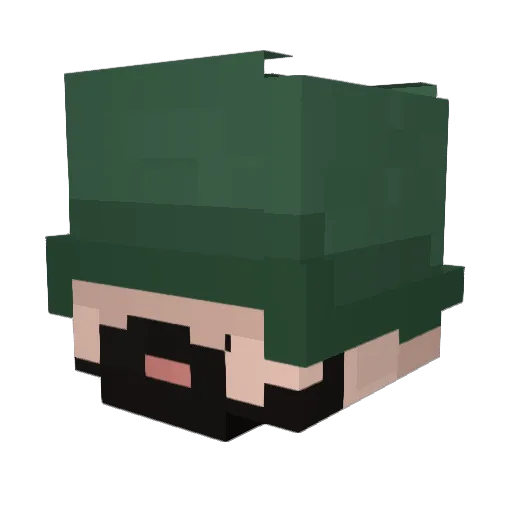 Hajime_MiyaGi Minecraft avatar head, 3D render