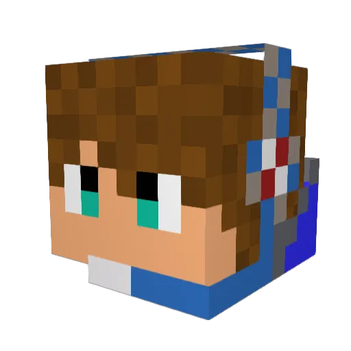 Hajimesyatyo Minecraft avatar head, 3D render