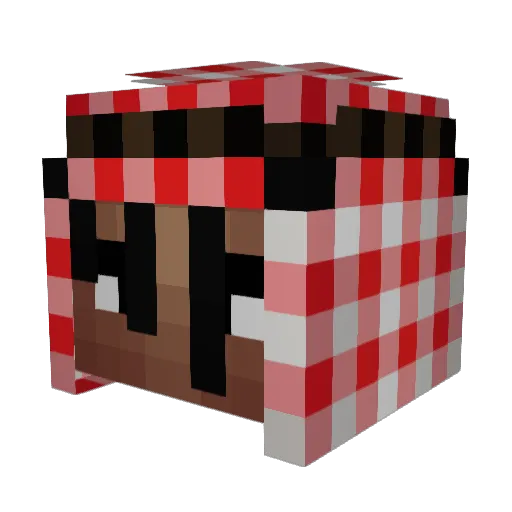 Hajji Minecraft avatar head, 3D render
