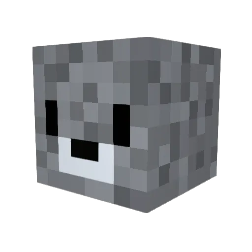 Hajka Minecraft avatar head, 3D render
