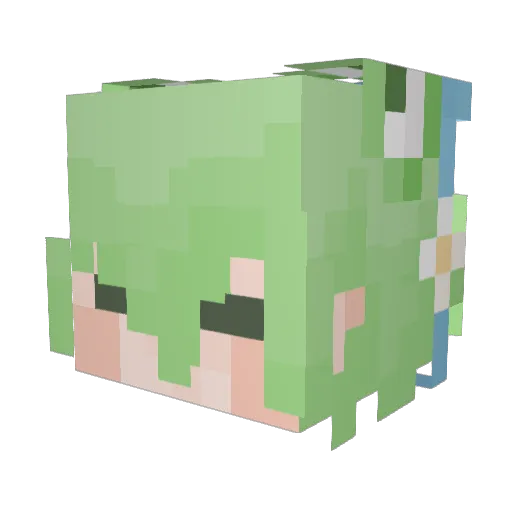 Hajun1209 Minecraft avatar head, 3D render