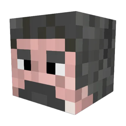 Hajzl7 Minecraft avatar head, 3D render