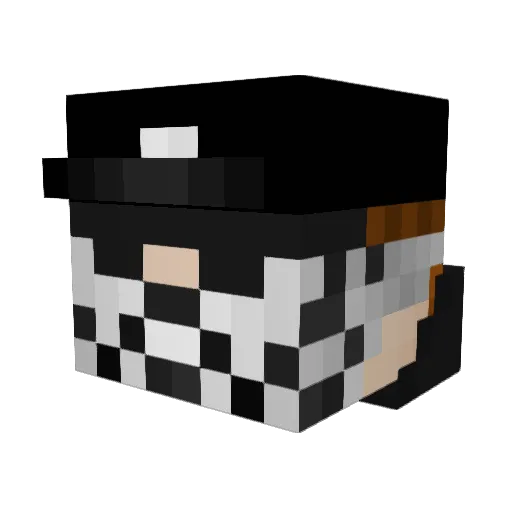 HakMan69 Minecraft avatar head, 3D render