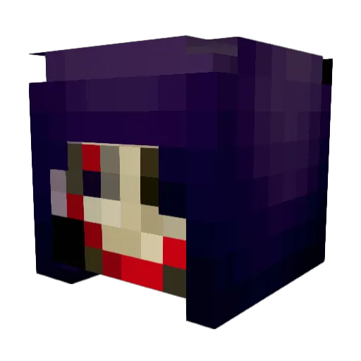 Hakachy Minecraft avatar head, 3D render
