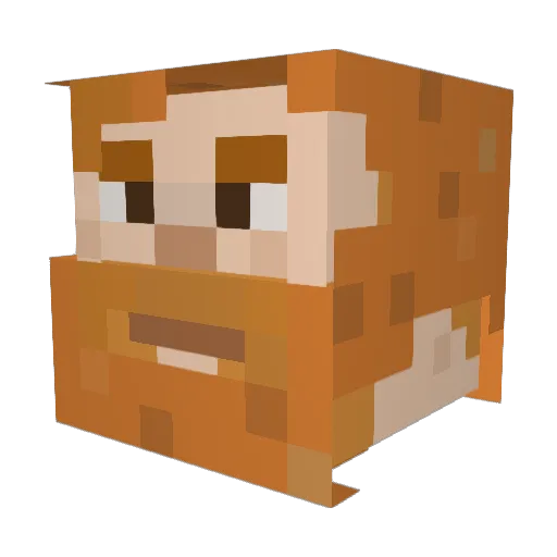 Hakamir Minecraft avatar head, 3D render