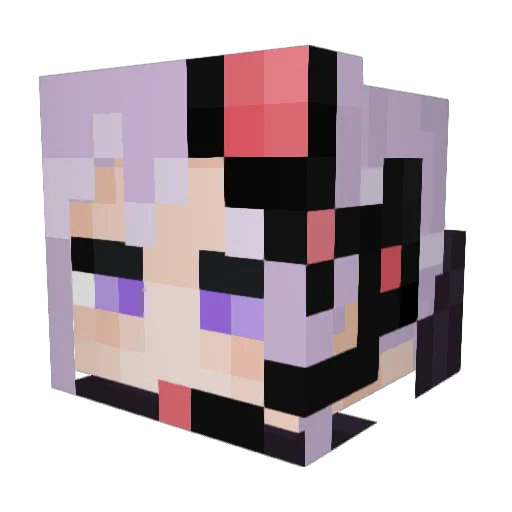 Hakane10 Minecraft avatar head, 3D render