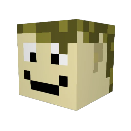 Hakanlol Minecraft avatar head, 3D render