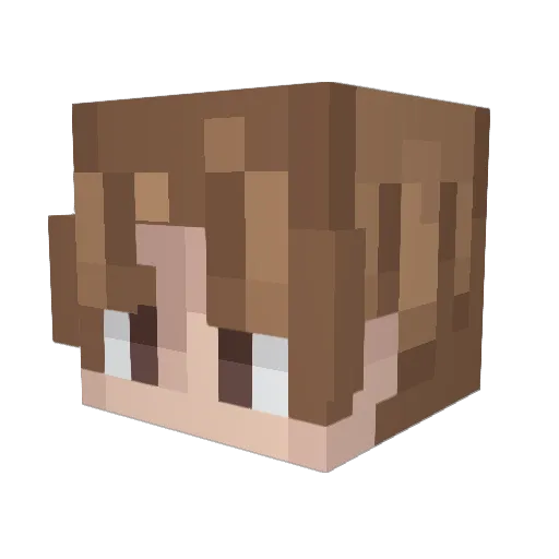Hakapichona Minecraft avatar head, 3D render