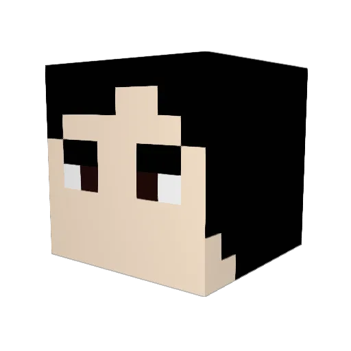 Hakarish Minecraft avatar head, 3D render