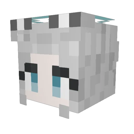 Hakase_0309 Minecraft avatar head, 3D render