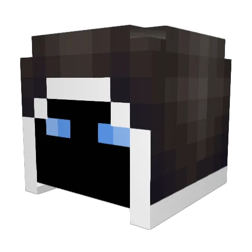 Hakashino Minecraft avatar head, 3D render