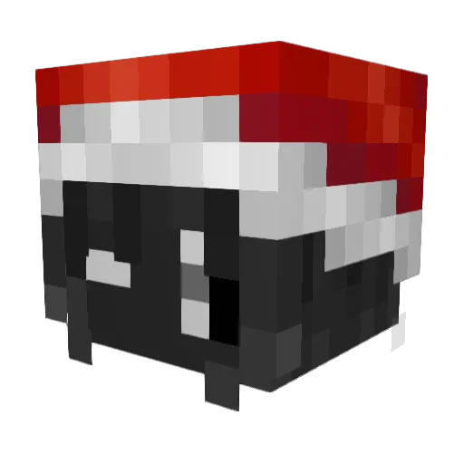 Hakeme Minecraft avatar head, 3D render