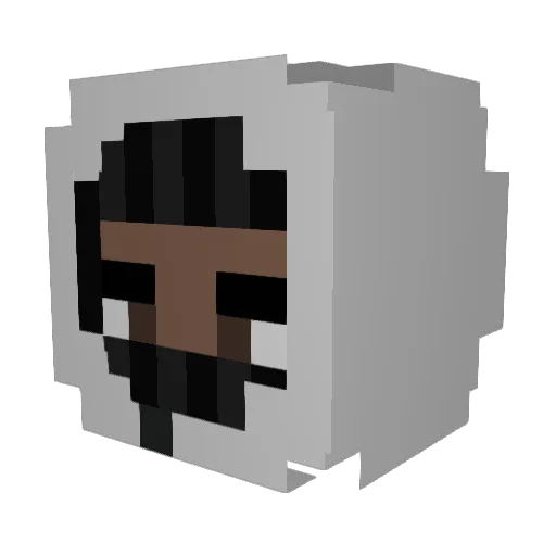 Hakiiiiim Minecraft avatar head, 3D render