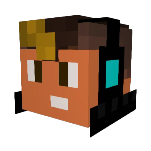 HakimPlays Minecraft avatar head, 3D render