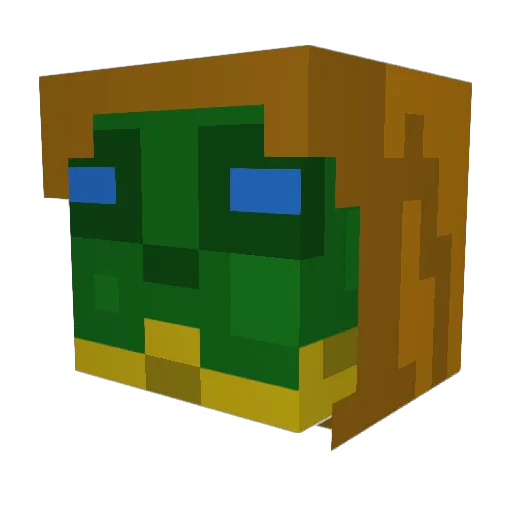 Hakitak Minecraft avatar head, 3D render