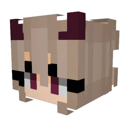 Hakk98 Minecraft avatar head, 3D render
