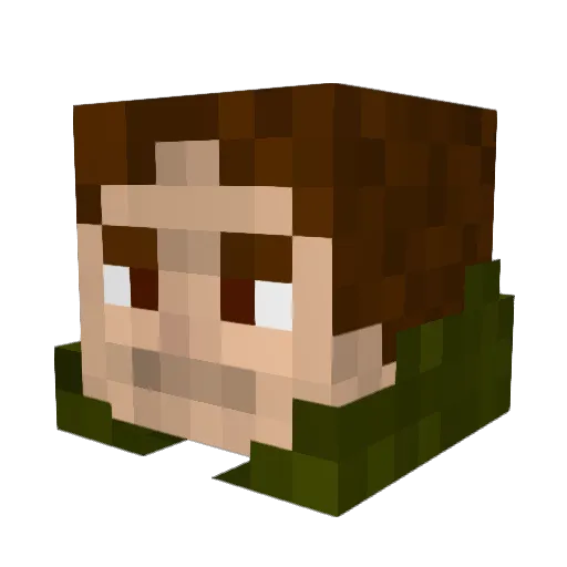 Hakkniv Minecraft avatar head, 3D render