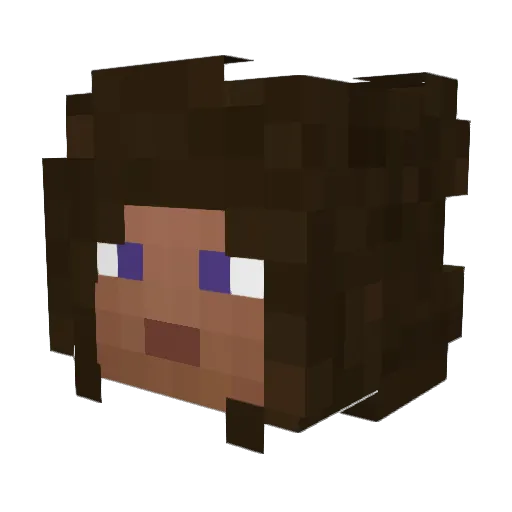 Hakle Minecraft avatar head, 3D render