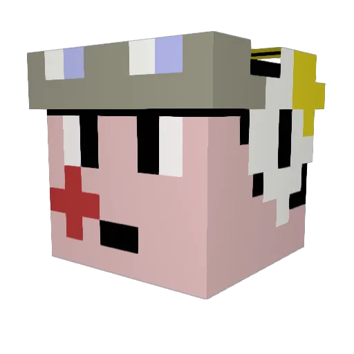 Hako39 Minecraft avatar head, 3D render
