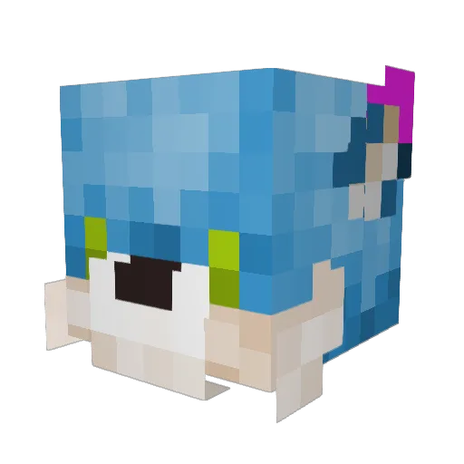 Hakogori Minecraft avatar head, 3D render