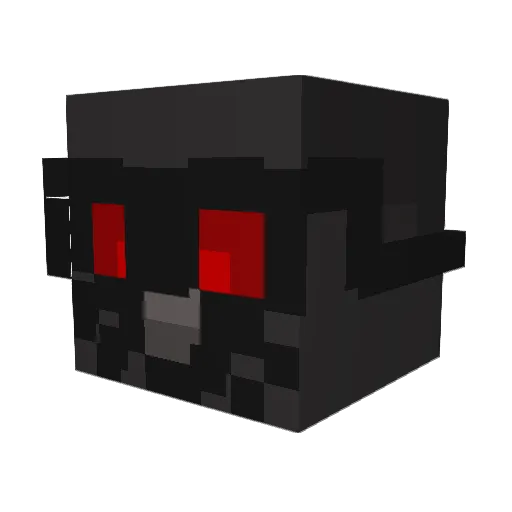 Hakohell Minecraft avatar head, 3D render