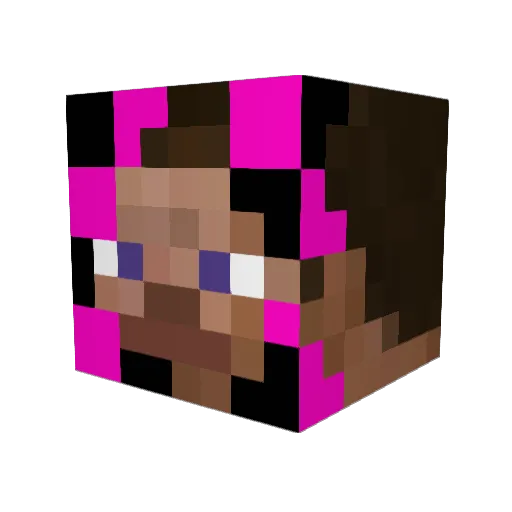 Hakoob Minecraft avatar head, 3D render
