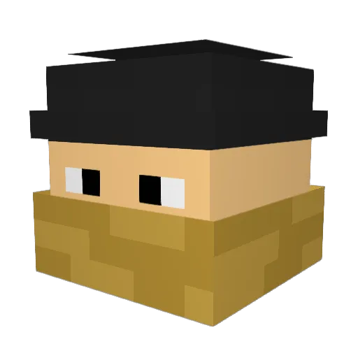 Hakop2012 Minecraft avatar head, 3D render