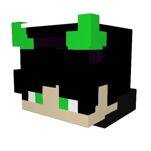 Hakor02 Minecraft avatar head, 3D render