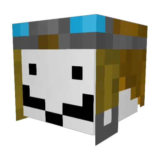 Hakorz Minecraft avatar head, 3D render