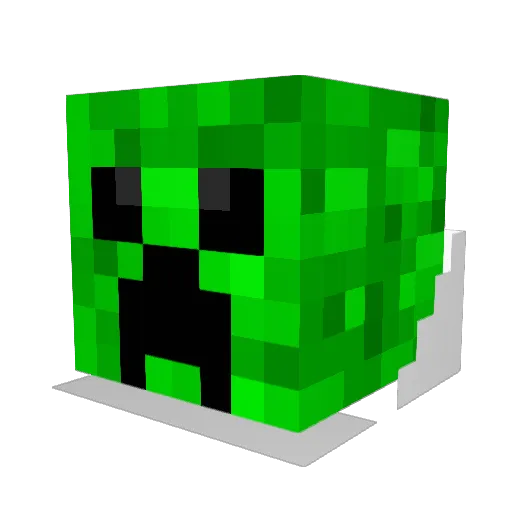 Haksu Minecraft avatar head, 3D render