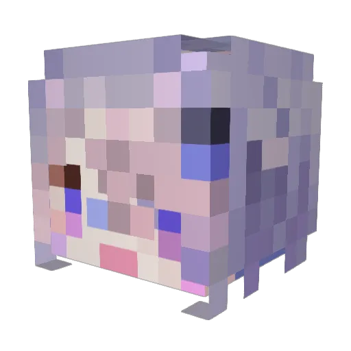 Haku8851 Minecraft avatar head, 3D render