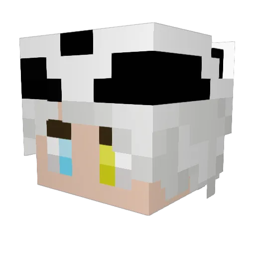 HakuAnni Minecraft avatar head, 3D render