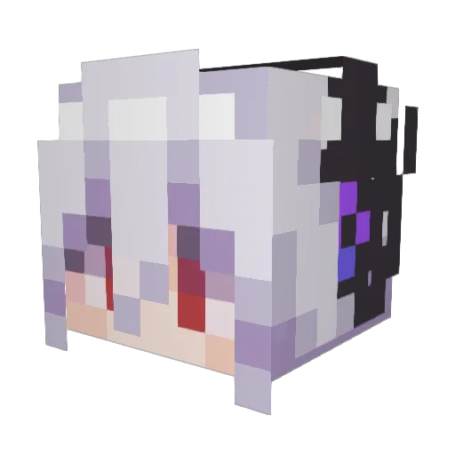 Haku_YWN Minecraft avatar head, 3D render