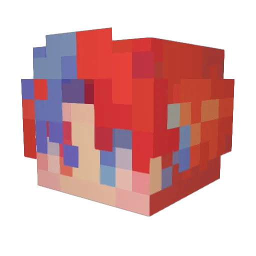 Hakuhiro4Lyfe Minecraft avatar head, 3D render