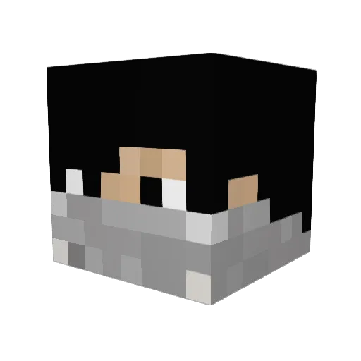 Hakumi888 Minecraft avatar head, 3D render
