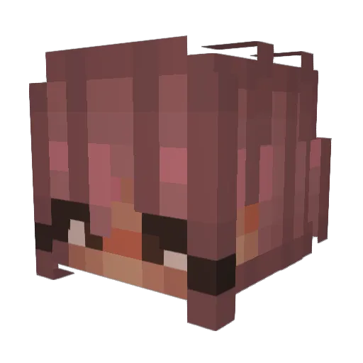 HakunaMaPasta Minecraft avatar head, 3D render