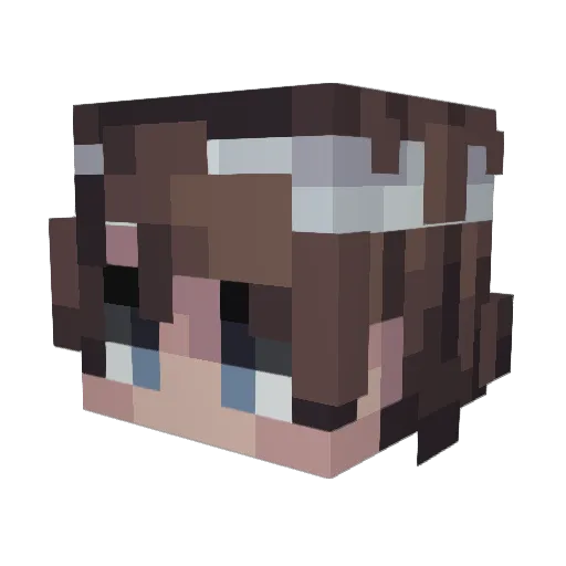Hakura1802 Minecraft avatar head, 3D render