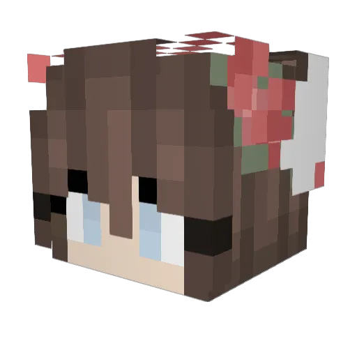 Hakura_Katsu Minecraft avatar head, 3D render