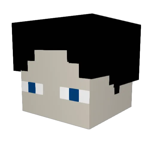 HakuroMK Minecraft avatar head, 3D render