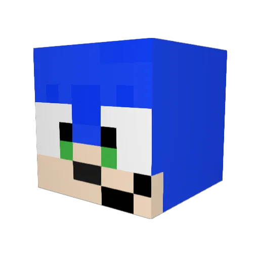 Hakusurii Minecraft avatar head, 3D render