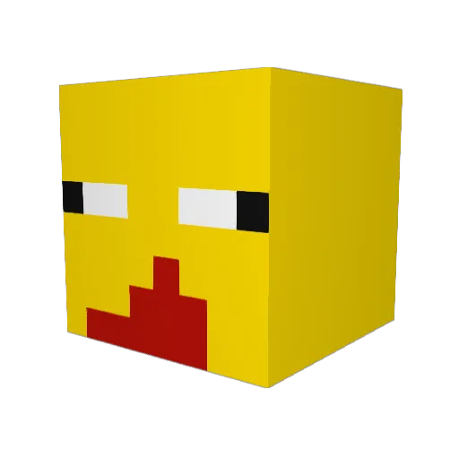Hakydacky Minecraft avatar head, 3D render