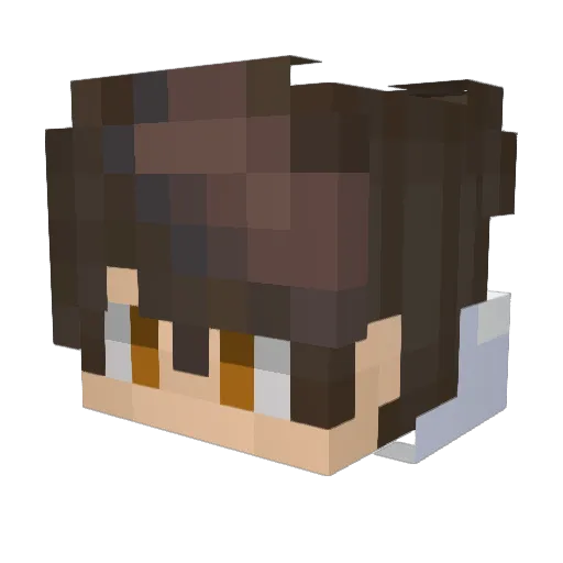Hakyne Minecraft avatar head, 3D render