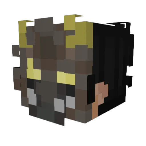 Hakyuze Minecraft avatar head, 3D render