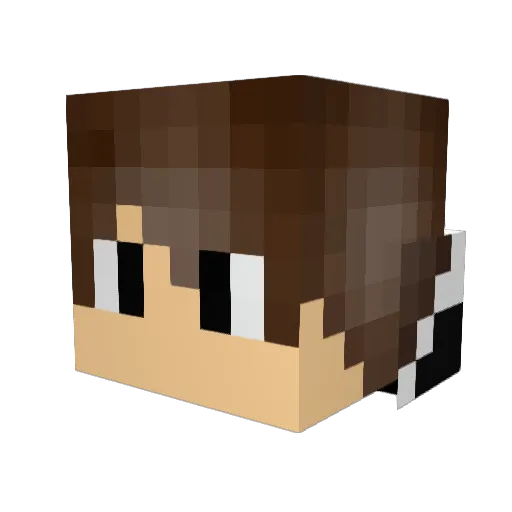 Hakzon Minecraft avatar head, 3D render
