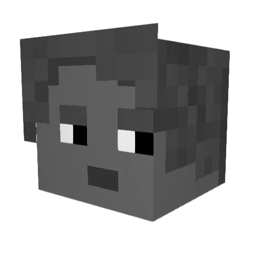 HalFsiDEmOM Minecraft avatar head, 3D render