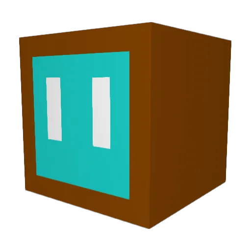 HalGlitchtex Minecraft avatar head, 3D render